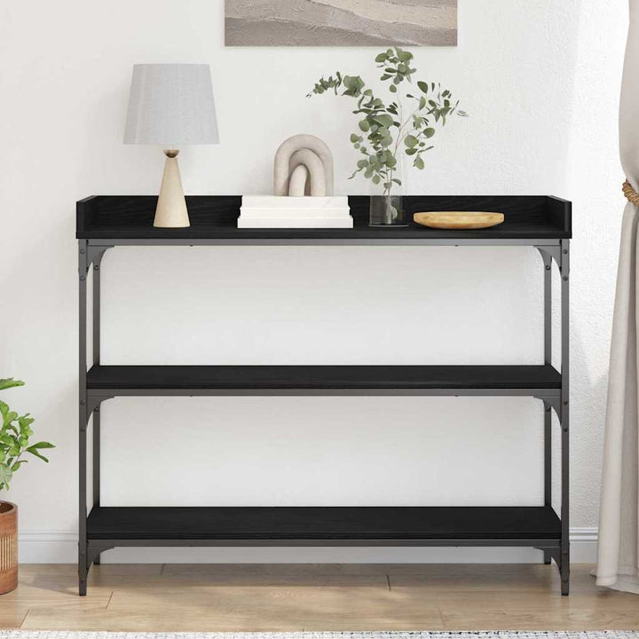 Konsolbord Svart Ek 100 X 30 X 80 Cm