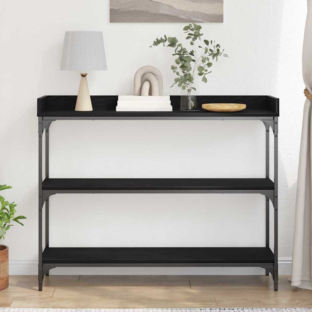 Konsolbord Svart Ek 100 X 30 X 80 Cm