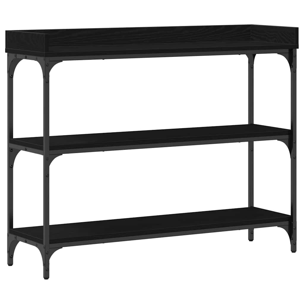 Konsolbord Svart Ek 100 X 30 X 80 Cm