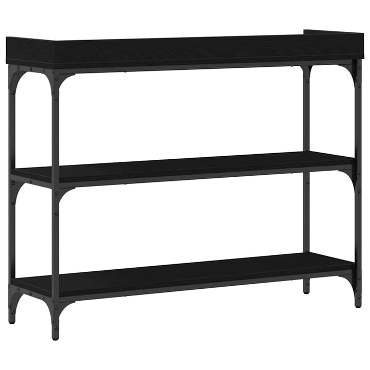 Konsolbord Svart Ek 100 X 30 X 80 Cm