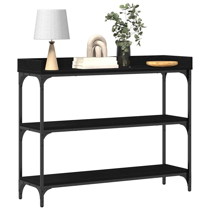 Konsolbord Svart Ek 100 X 30 X 80 Cm