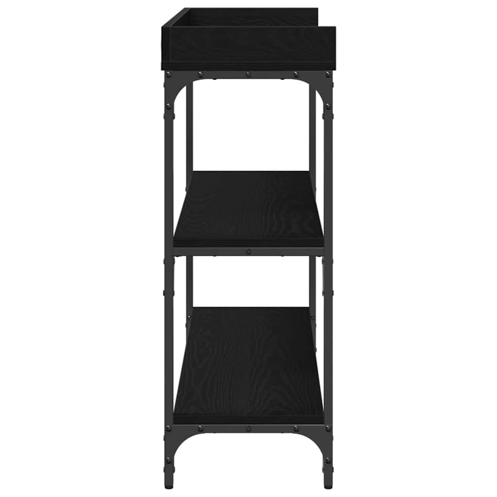 Konsolbord Svart Ek 100 X 30 X 80 Cm