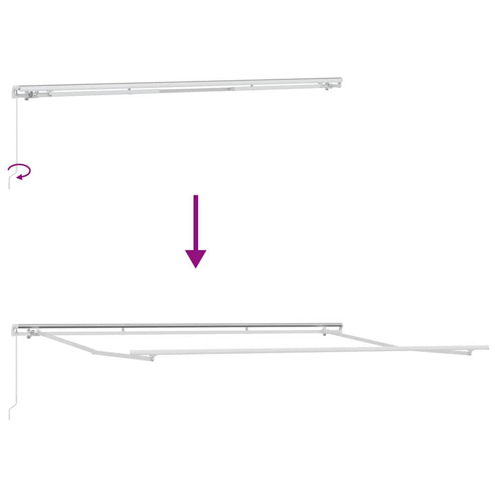 Utdragbar Markis Flerfärgsdesign 400 × 350 Cm