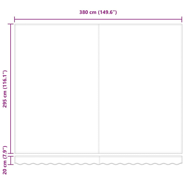 Utdragbar Markis Flerfärgsdesign 400 × 350 Cm