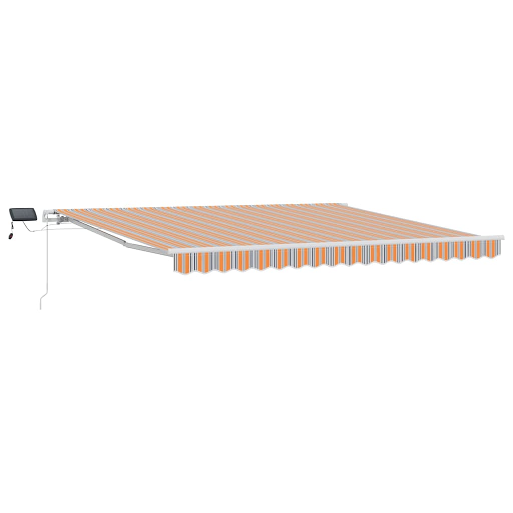 Utdragbar Markis Flerfärgsdesign 400 × 300 Cm Duk Och Aluminium