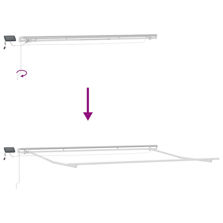 Utdragbar Markis Flerfärgsdesign 400 × 300 Cm Duk Och Aluminium