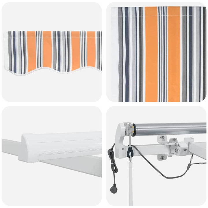 Utdragbar Markis Flerfärgsdesign 400 × 350 Cm Polyester