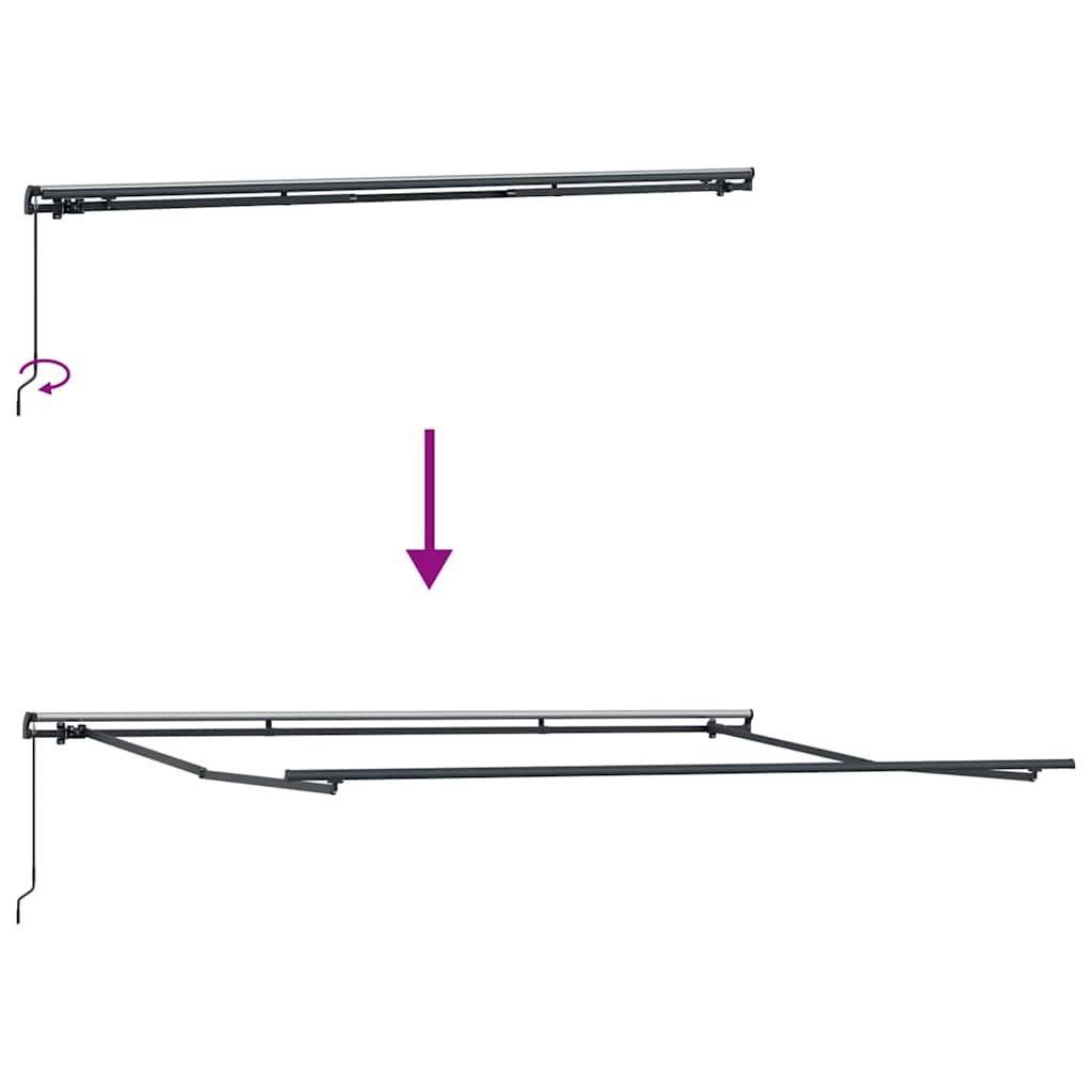 Utdragbar Markis Flerfärgsdesign 400 × 350 Cm
