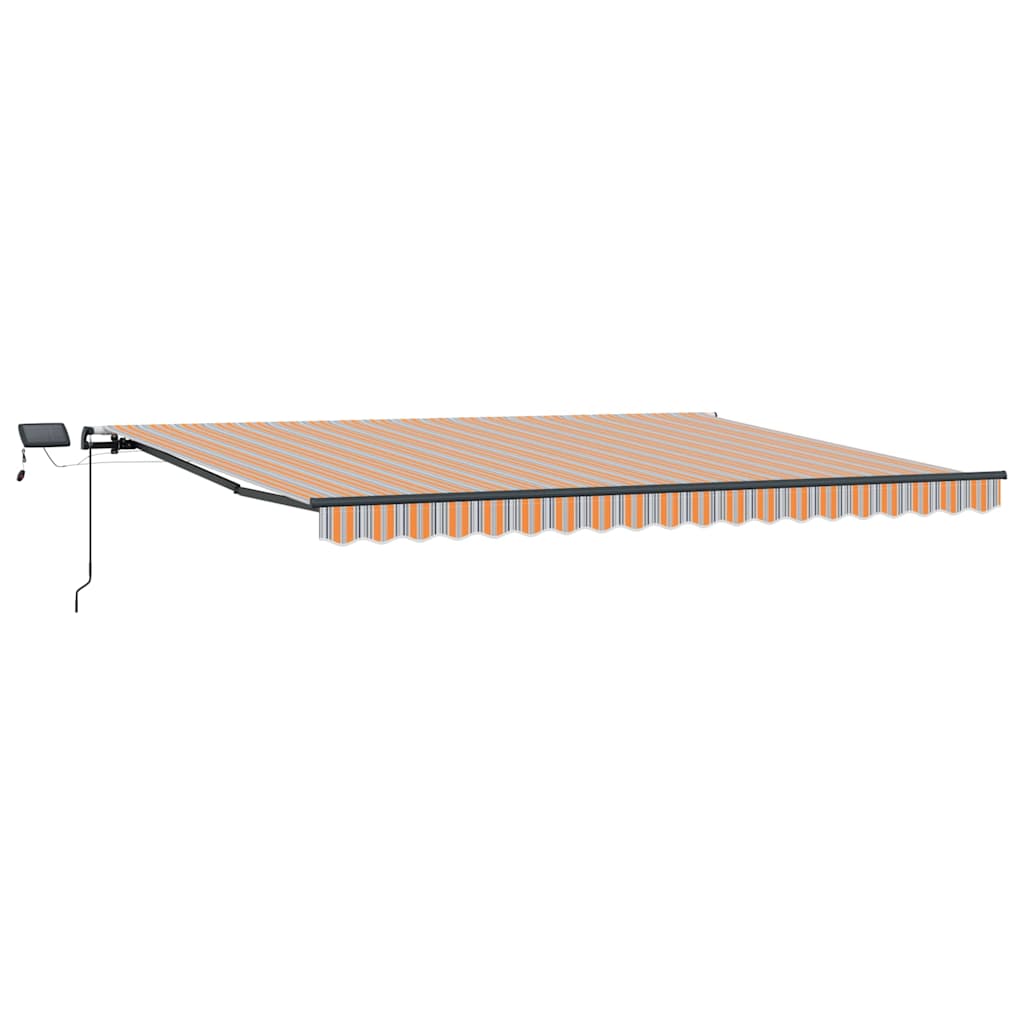 Utdragbar Markis Flerfärgsdesign 400 × 350 Cm Duk Och Aluminium