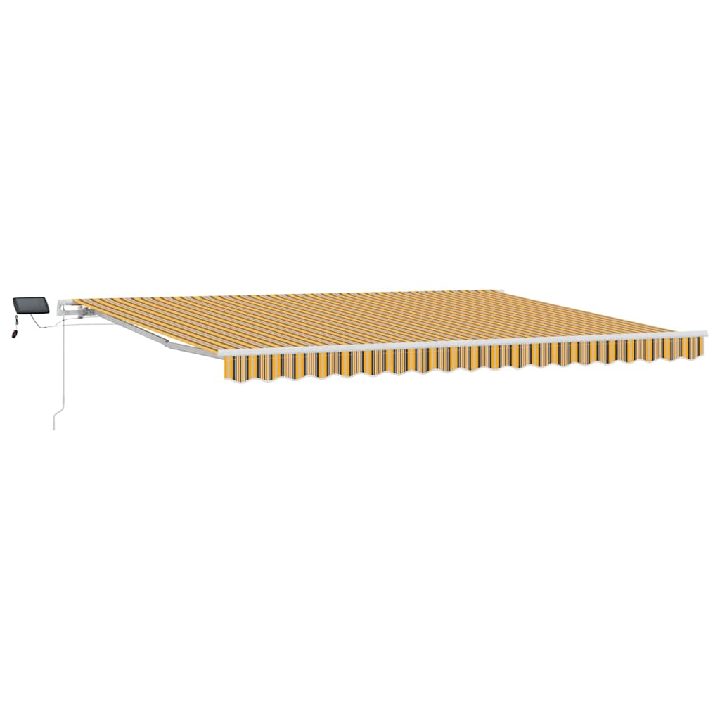 Utdragbar Markis Flerfärgsdesign 450 × 350 Cm Duk Och Aluminium