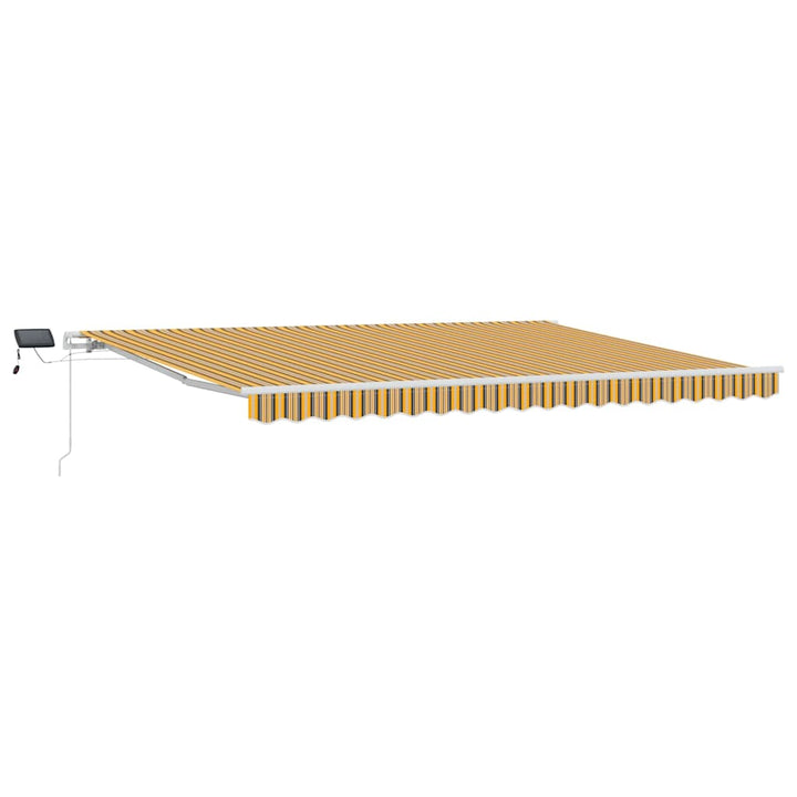 Utdragbar Markis Flerfärgsdesign 450 × 350 Cm Duk Och Aluminium