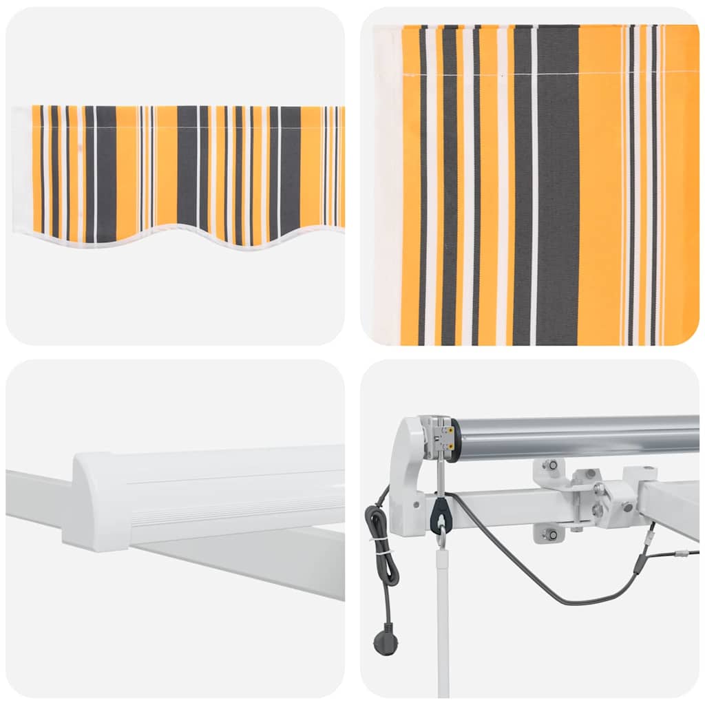 Utdragbar Markis Flerfärgsdesign 450 × 350 Cm Polyester