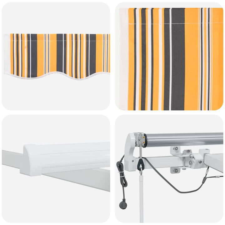 Utdragbar Markis Flerfärgsdesign 450 × 350 Cm Polyester