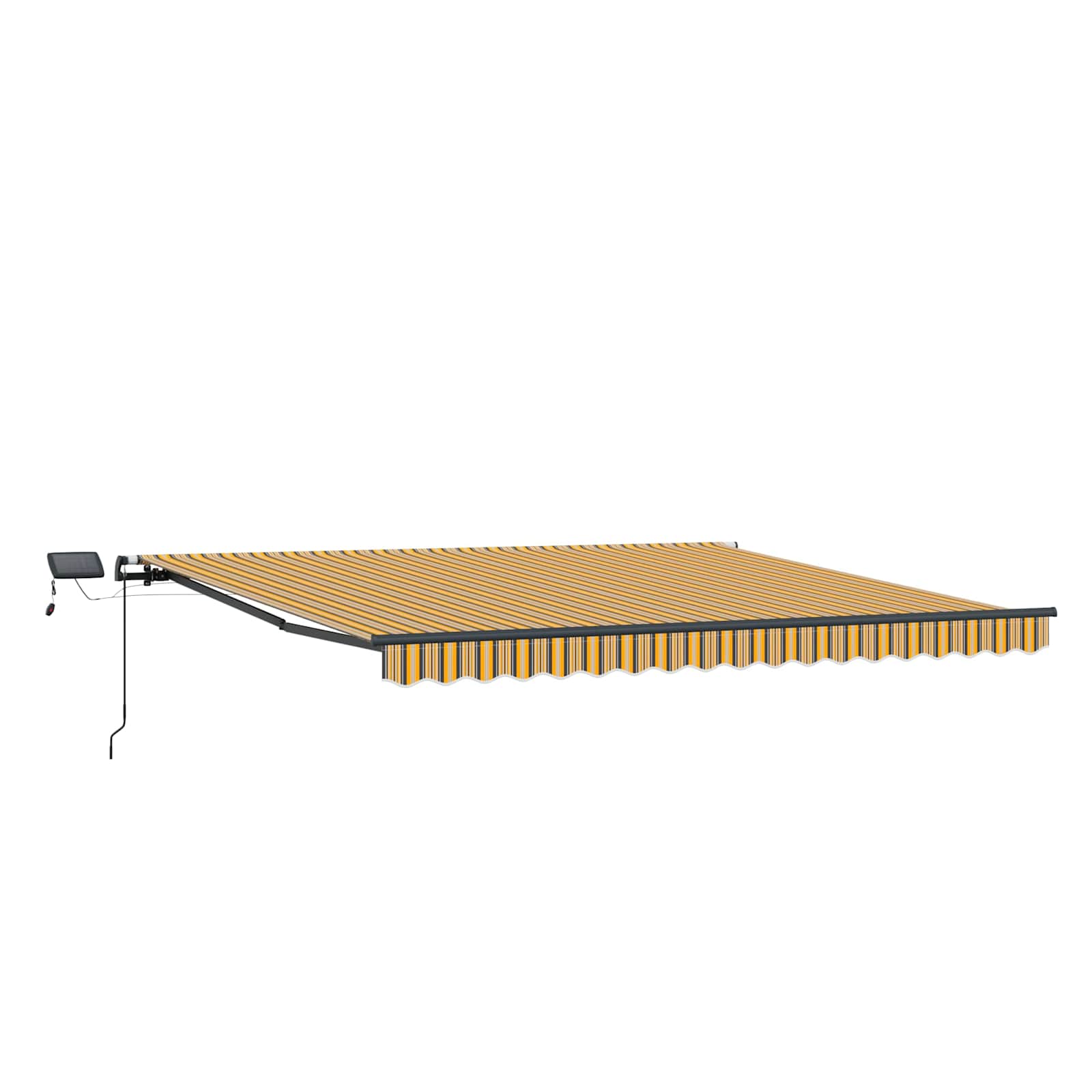 Utdragbar Markis Flerfärgsdesign 450 × 350 Cm Duk Och Aluminium