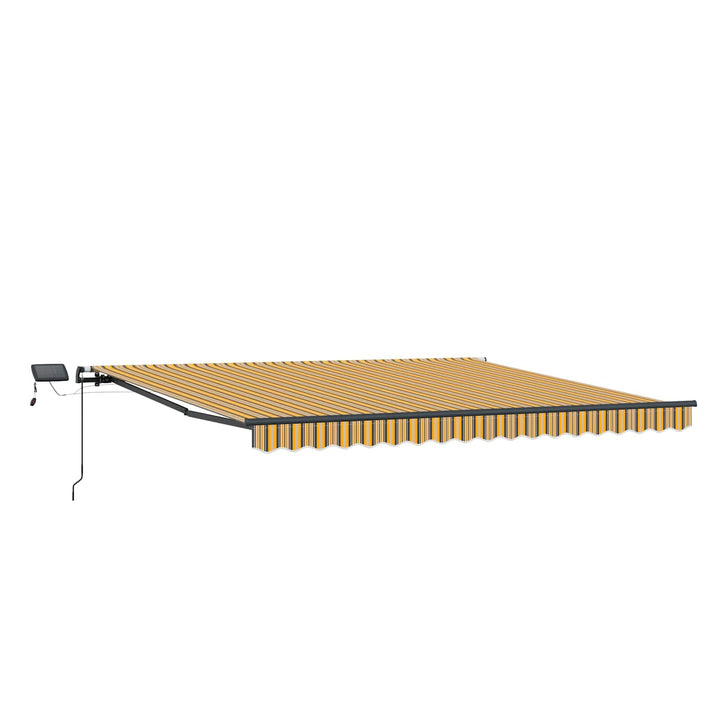 Utdragbar Markis Flerfärgsdesign 450 × 350 Cm Duk Och Aluminium