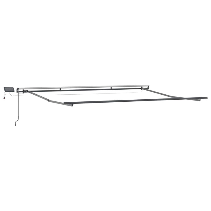 Utdragbar Markis Flerfärgsdesign 450 × 350 Cm Duk Och Aluminium