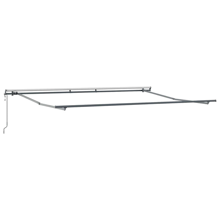 Utdragbar Markis Flerfärgsdesign 450 × 350 Cm Duk Och Aluminium