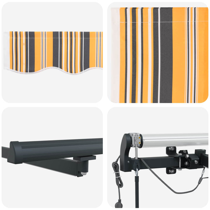Utdragbar Markis Flerfärgsdesign 450 × 350 Cm Polyester