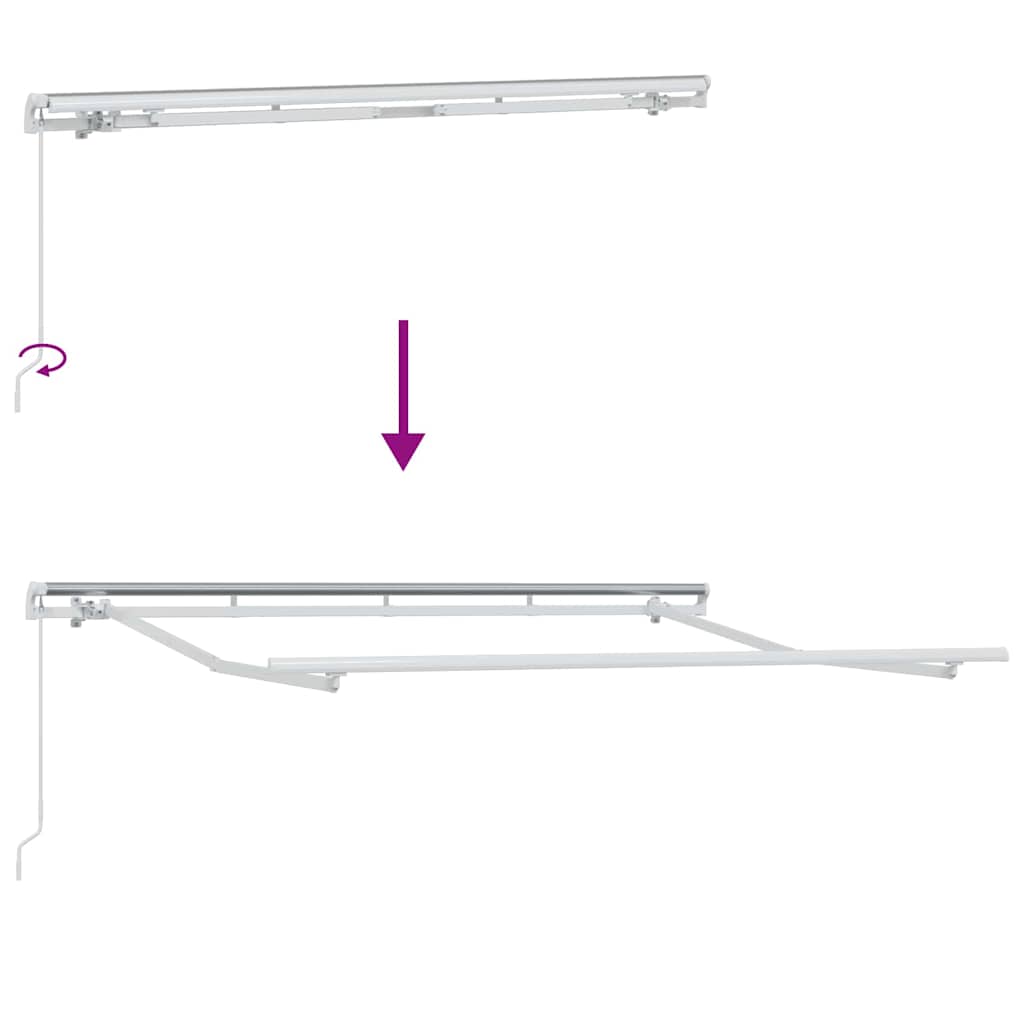 Utdragbar Markis Flerfärgsdesign 500 × 350 Cm