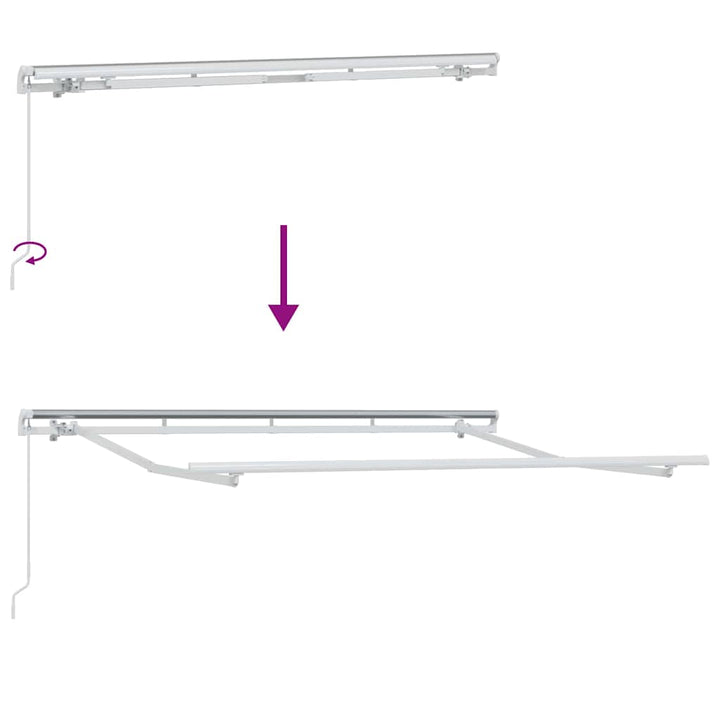 Utdragbar Markis Flerfärgsdesign 500 × 350 Cm