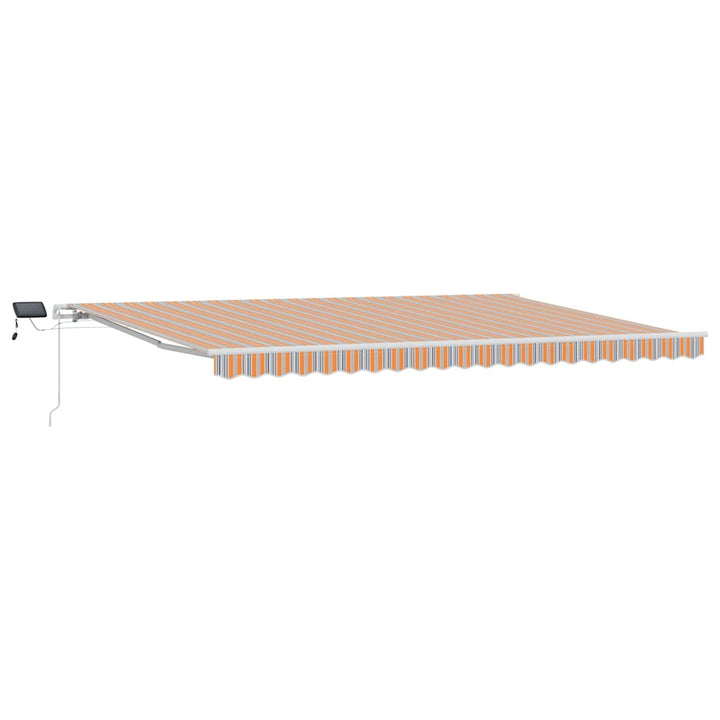 Utdragbar Markis Flerfärgsdesign 500 × 350 Cm Duk Och Aluminium