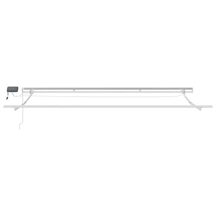 Utdragbar Markis Flerfärgsdesign 500 × 350 Cm Duk Och Aluminium