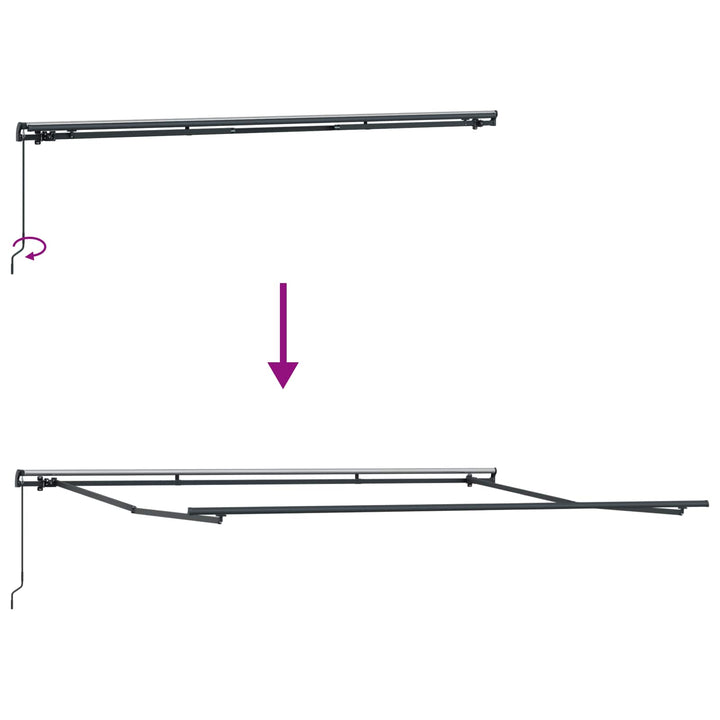 Utdragbar Markis Flerfärgsdesign 500 × 350 Cm