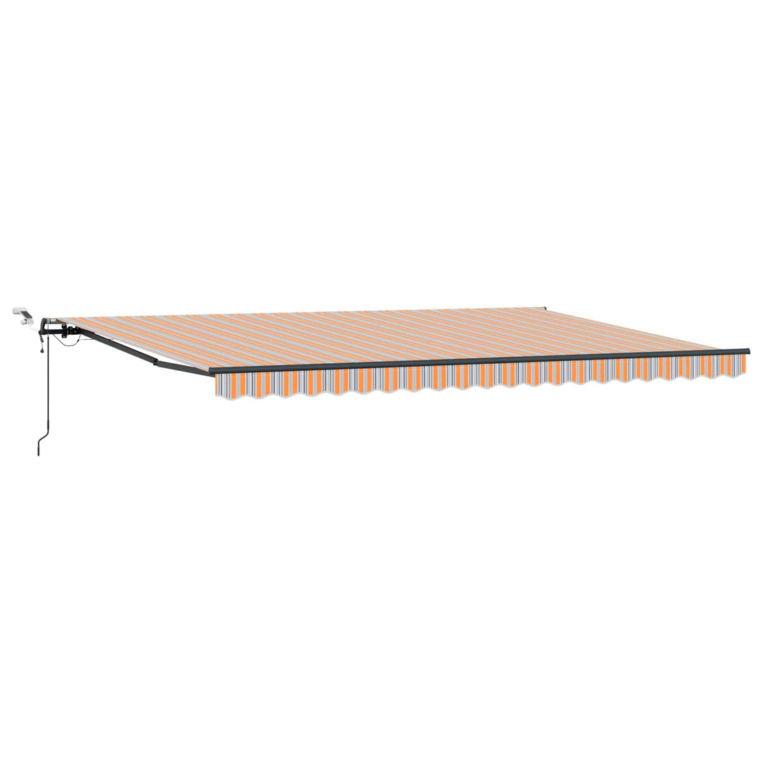 Utdragbar Markis Flerfärgsdesign 500 × 350 Cm Polyester