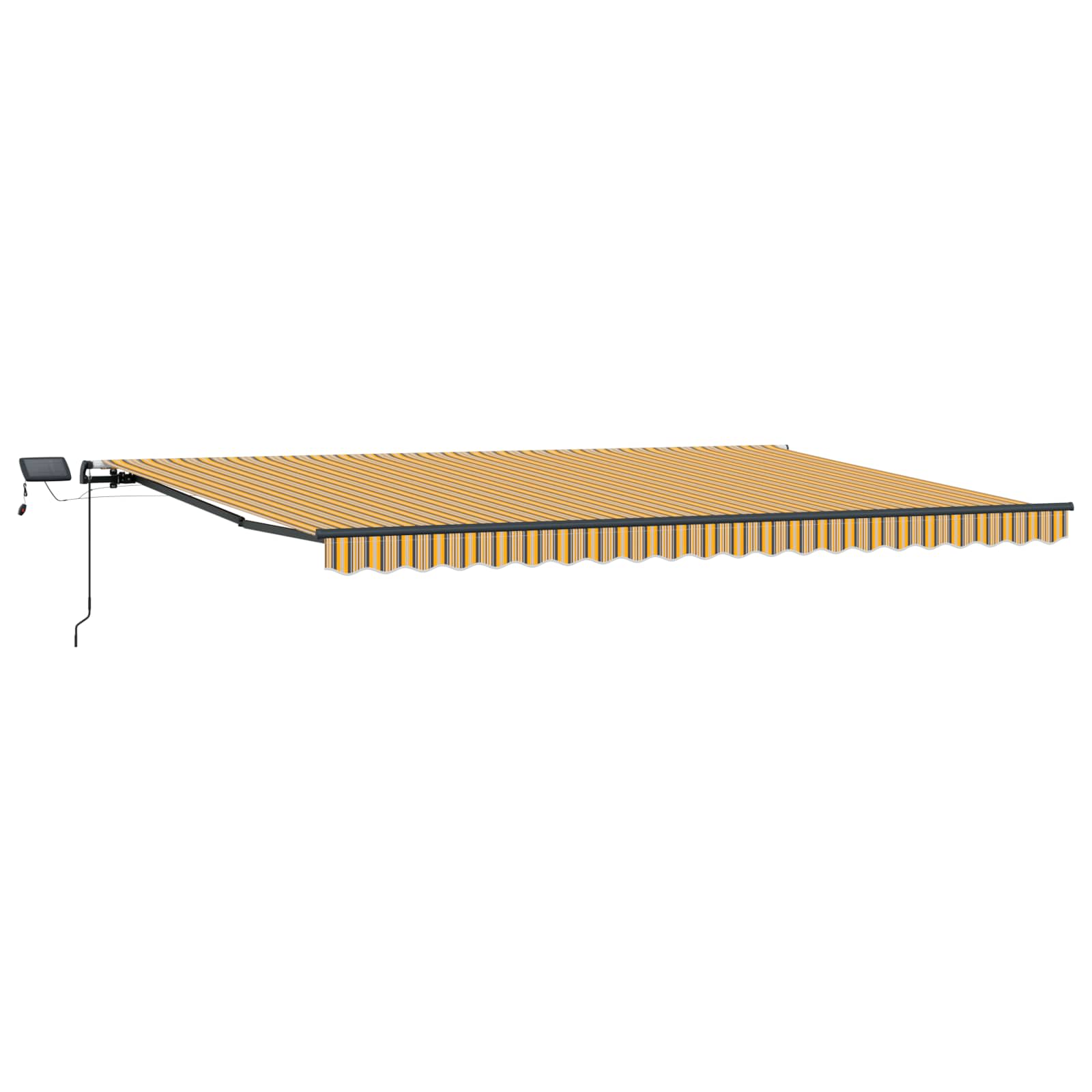 Utdragbar Markis Flerfärgsdesign 500 × 350 Cm Duk Och Aluminium