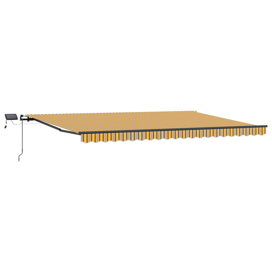 Utdragbar Markis Flerfärgsdesign 500 × 350 Cm Duk Och Aluminium