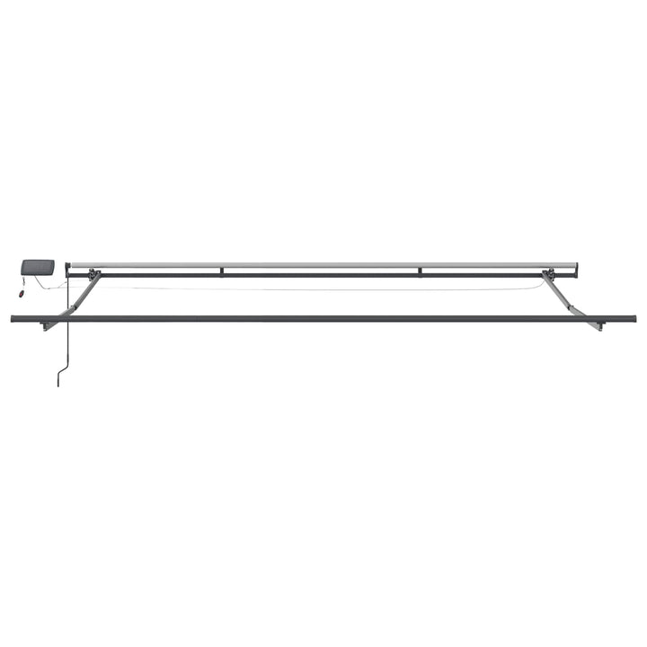 Utdragbar Markis Flerfärgsdesign 500 × 350 Cm Duk Och Aluminium
