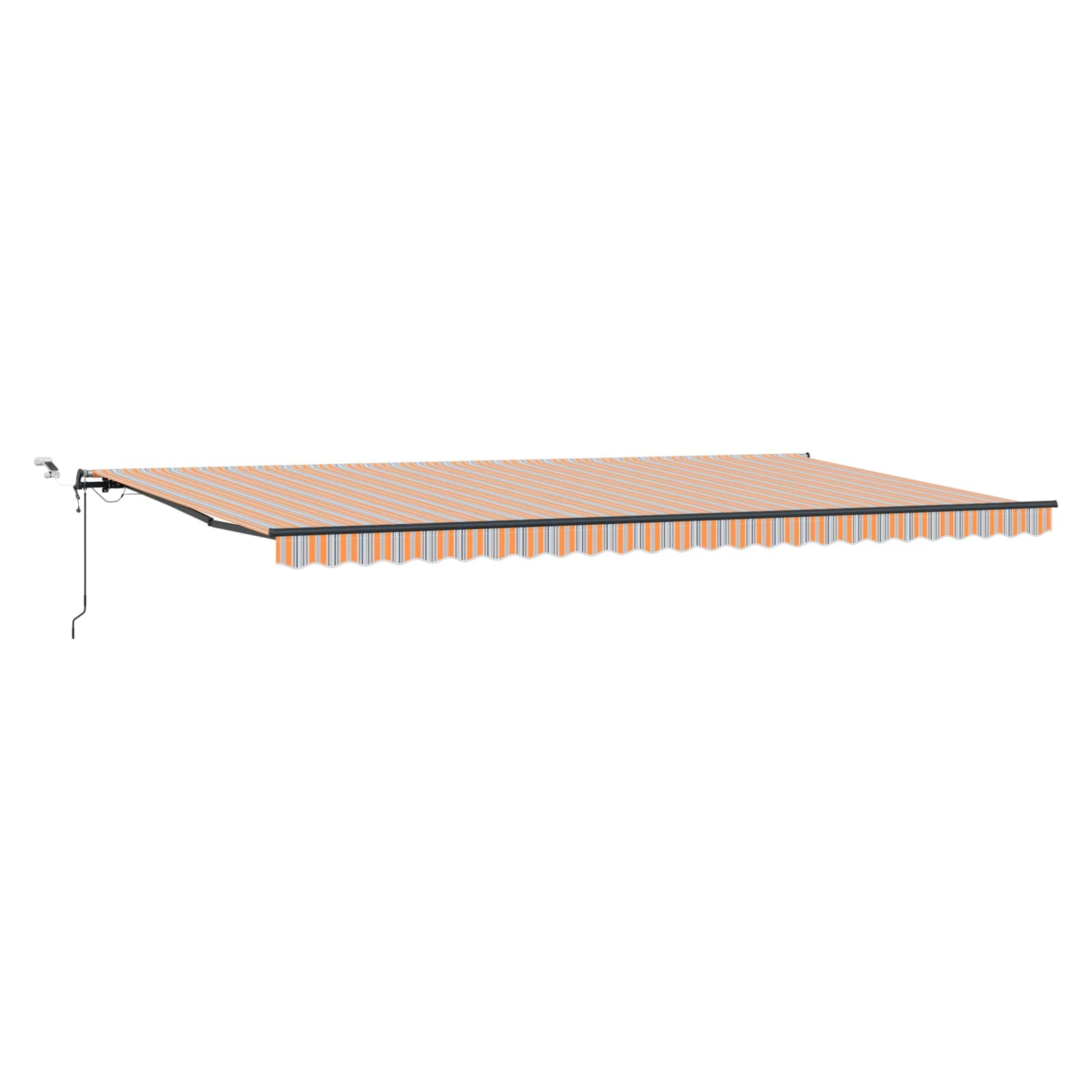 Utdragbar Markis Flerfärgsdesign 600 × 350 Cm Polyester