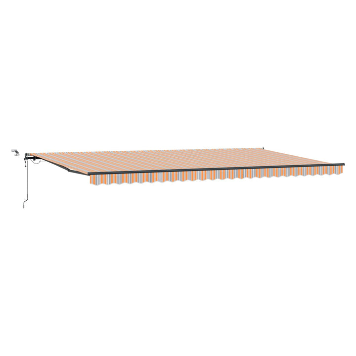 Utdragbar Markis Flerfärgsdesign 600 × 350 Cm Polyester
