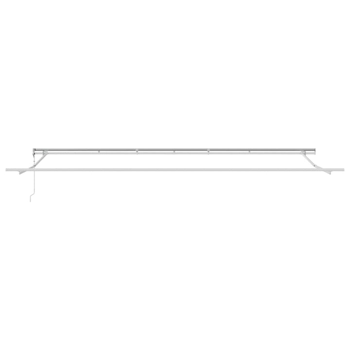 Utdragbar Markis Vit 600 × 350 Cm Duk Och Aluminium