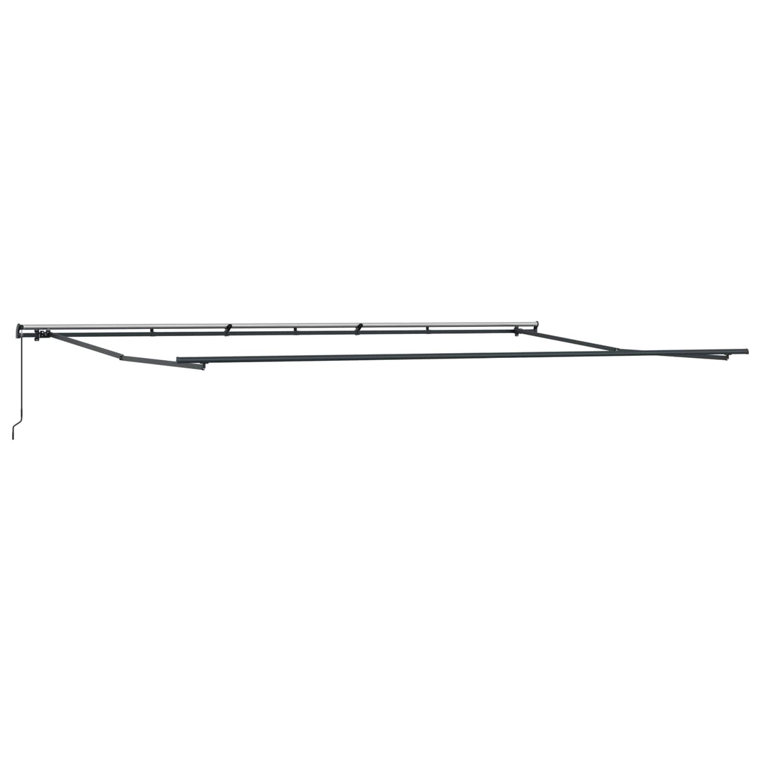 Utdragbar Markis Vit 600 × 350 Cm Polyester Och Aluminium