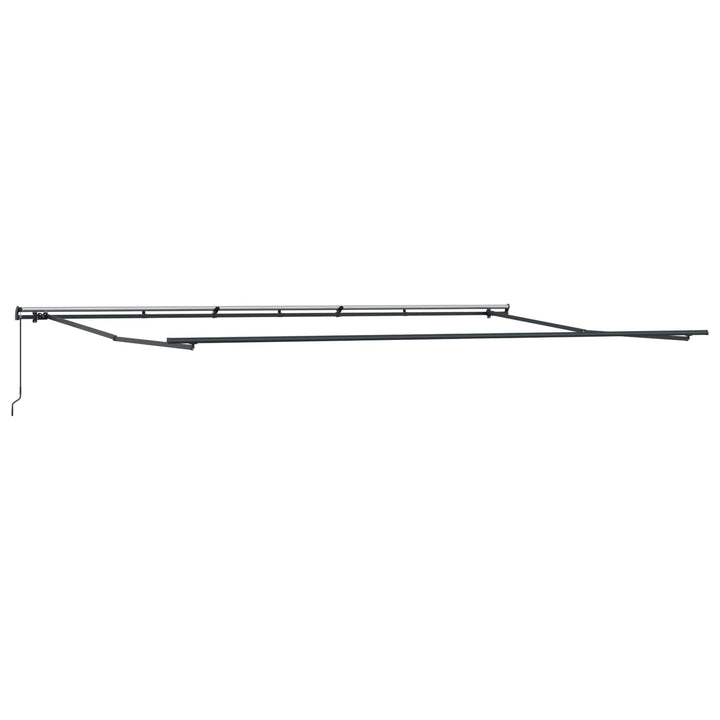 Utdragbar Markis Vit 600 × 350 Cm Polyester Och Aluminium
