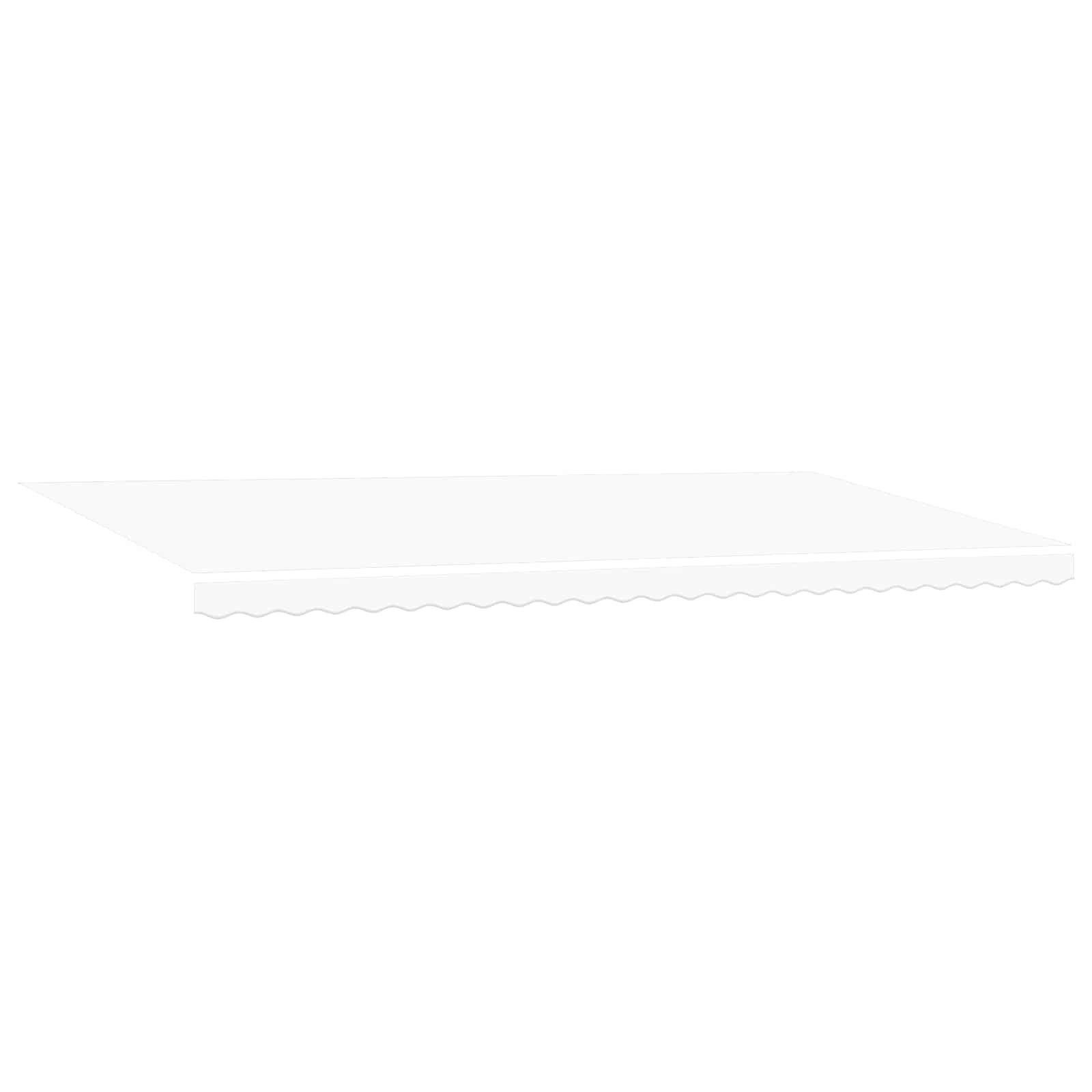 Utdragbar Markis Vit 600 × 350 Cm Duk Och Aluminium