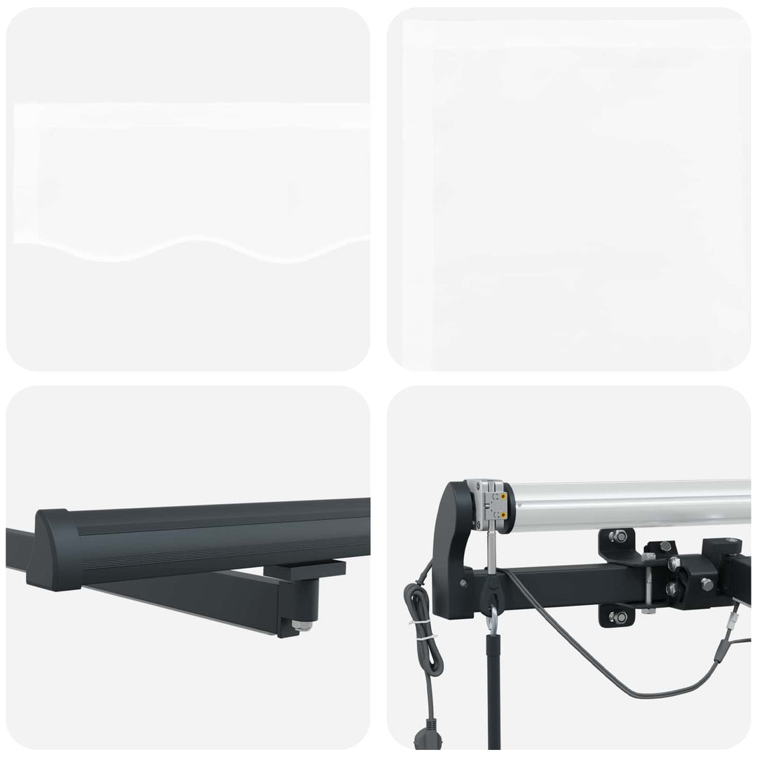 Utdragbar Markis Vit 600 × 350 Cm Polyester