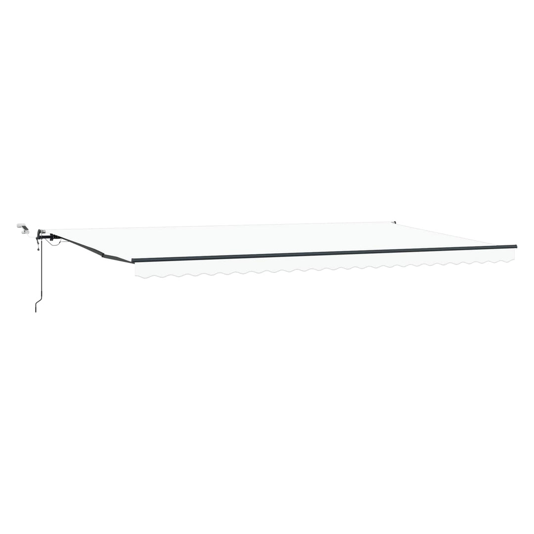 Utdragbar Markis Vit 600 × 350 Cm Polyester