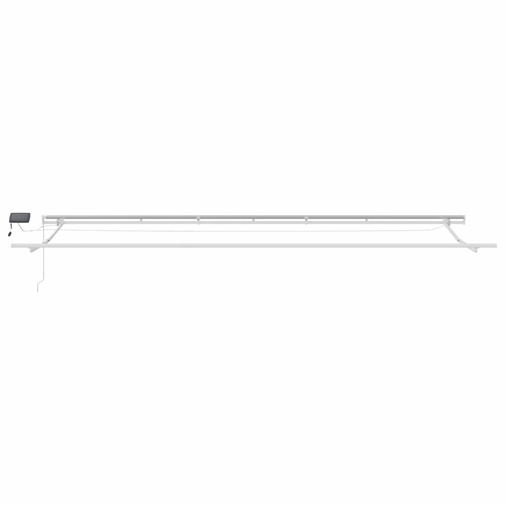 Utdragbar Markis Grön Och Vit 600 × 350 Cm Duk Och Aluminium