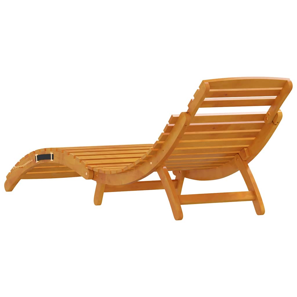 Solsäng 2 Pcs Brun 55 X 184 X 64Cm Massivt Akaciaträ