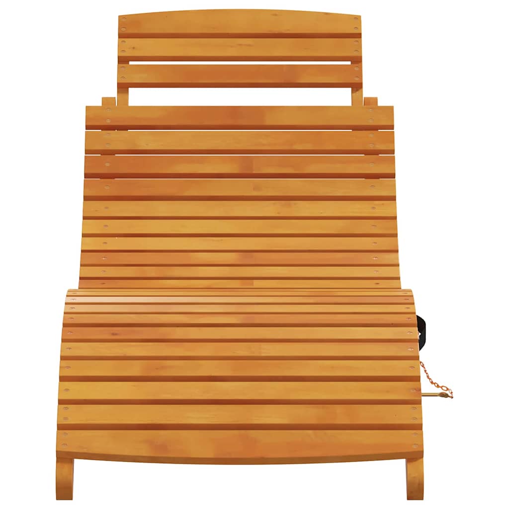 Solsäng 2 Pcs Brun 55 X 184 X 64Cm Massivt Akaciaträ