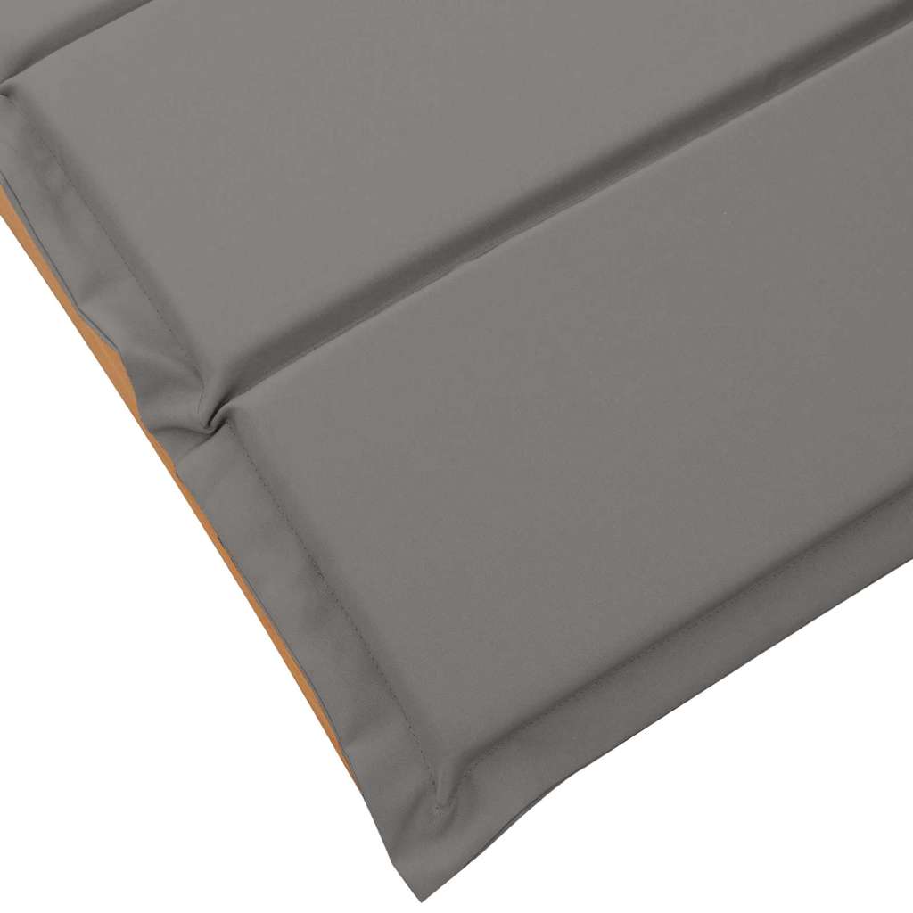 Solsäng Med Kudde 2 Pcs Grå Massivt Akaciaträ