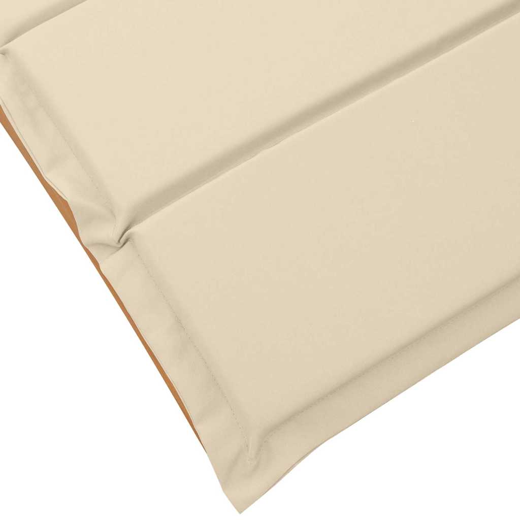Solsäng Med Kudde 2 Pcs Beige Massivt Akaciaträ