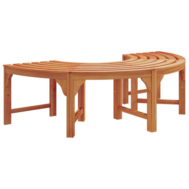 Trädbänk 2 Pcs Naturfärg 160 X 80 X 45Cm Massiv Eukalyptus Trä