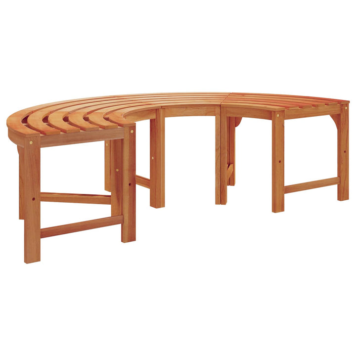 Trädbänk 2 Pcs Naturfärg 160 X 80 X 45Cm Massiv Eukalyptus Trä