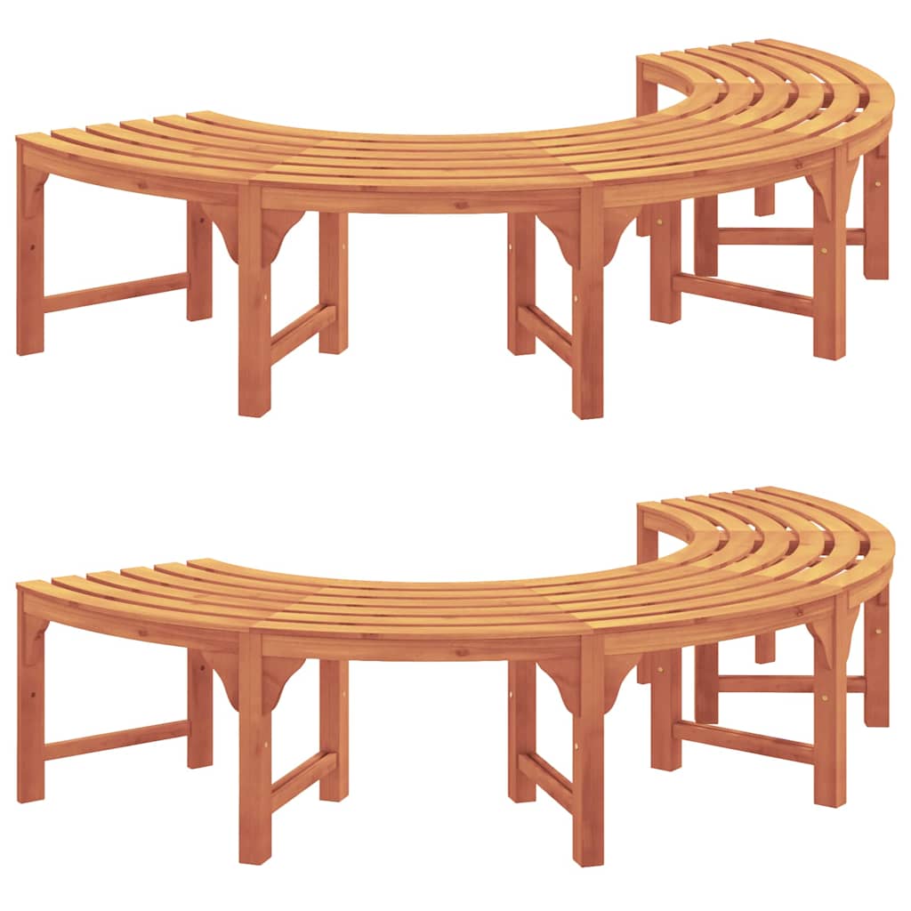 Trädbänk 2 Pcs Naturfärg 160 X 80 X 45Cm Massiv Eukalyptus Trä