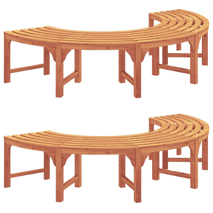 Trädbänk 2 Pcs Naturfärg 160 X 80 X 45Cm Massiv Eukalyptus Trä