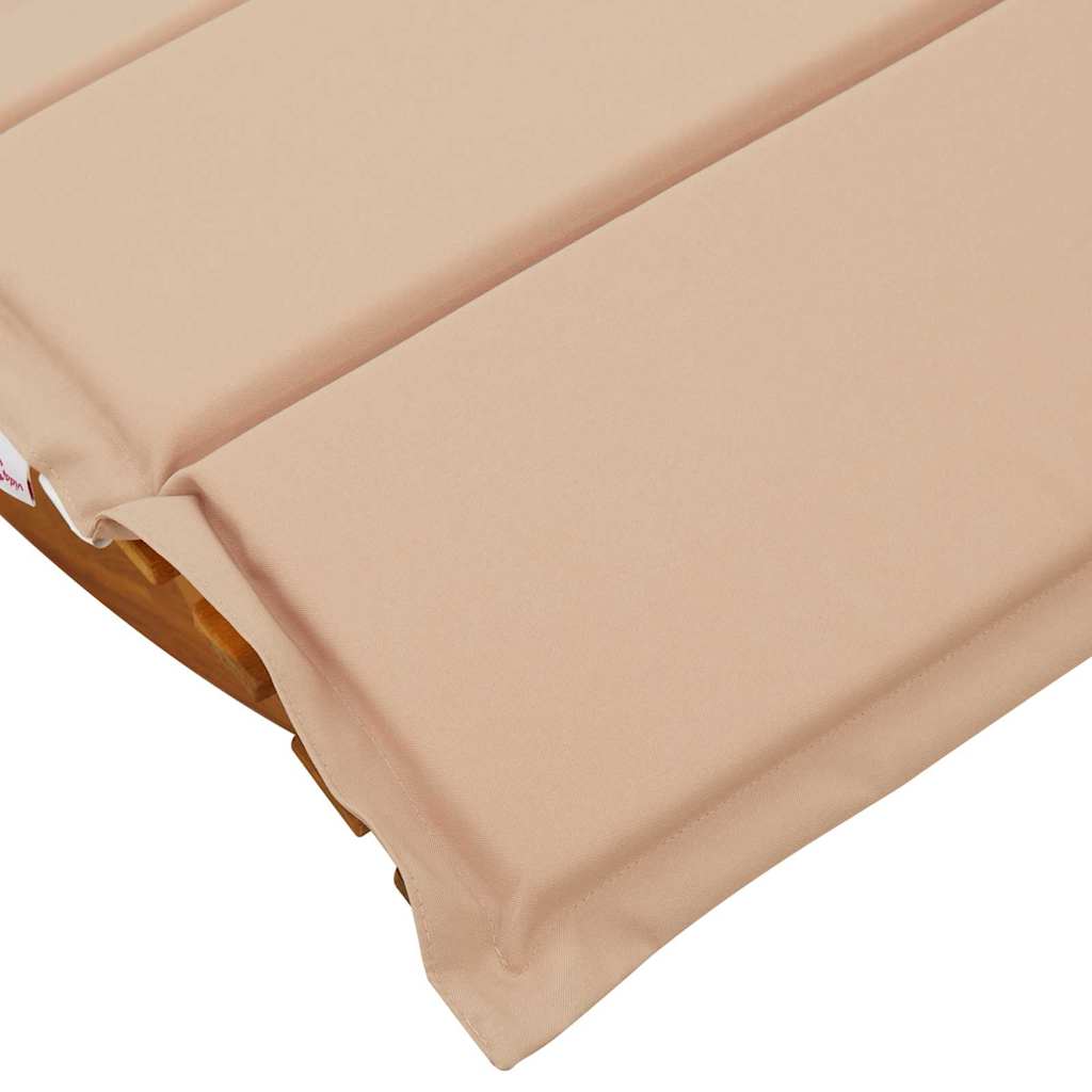 Solstol Med Kudde 2-Person 2 Pcs Brun Massivt Akaciaträ