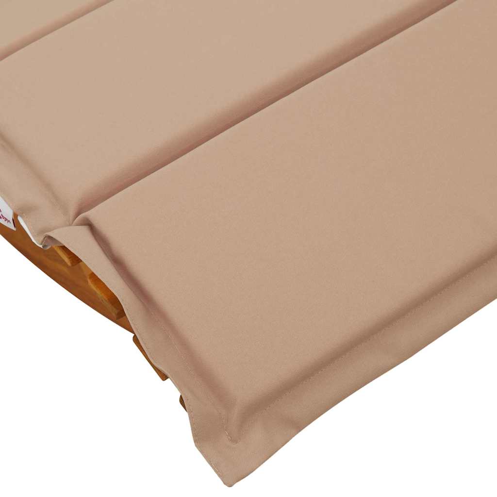 Solstol Med Kudde 2-Person 2 Pcs Brun Massivt Akaciaträ